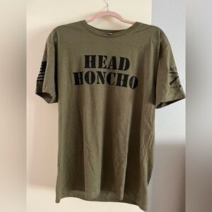 Grunt style men’s head honcho tee- military green